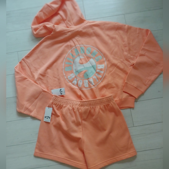 BILLABONG NEW Zip It Hoodie & Fleece Shorts Set - Picture 5 of 14